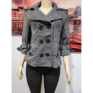 Miss Me Collection Double Breasted Size L Tweed Women's Lined Jacket  Blazer  #5